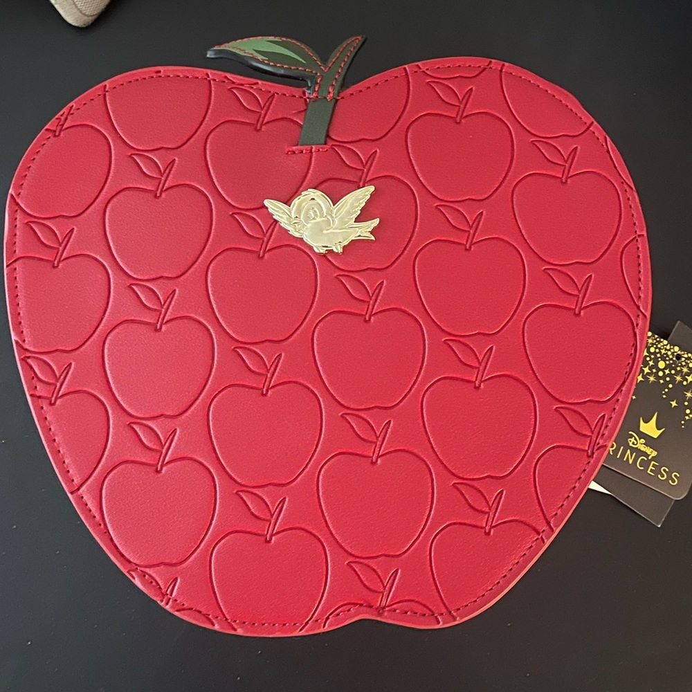 Snow White Quilted apple crossbody bag. New with tags.